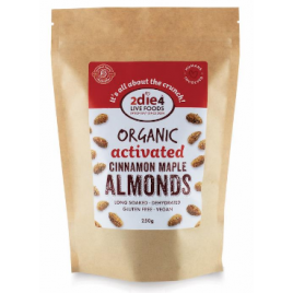 2die4 Activated Cinnamon Maple Almonds 100g